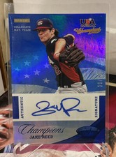 2013 Certified Jake Reed Blue Prospect Auto Autograph #20/25 USA Baseball