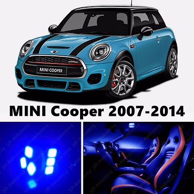 MINI ブルーLEDデイライトキット 12pcs LED Blue Light Interior Package Kit for MINI Cooper 2007