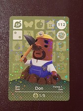 DON ANIMAL CROSSING AMIIBO SERIES 2 CARD #112 TRACKED AU POST geniuine