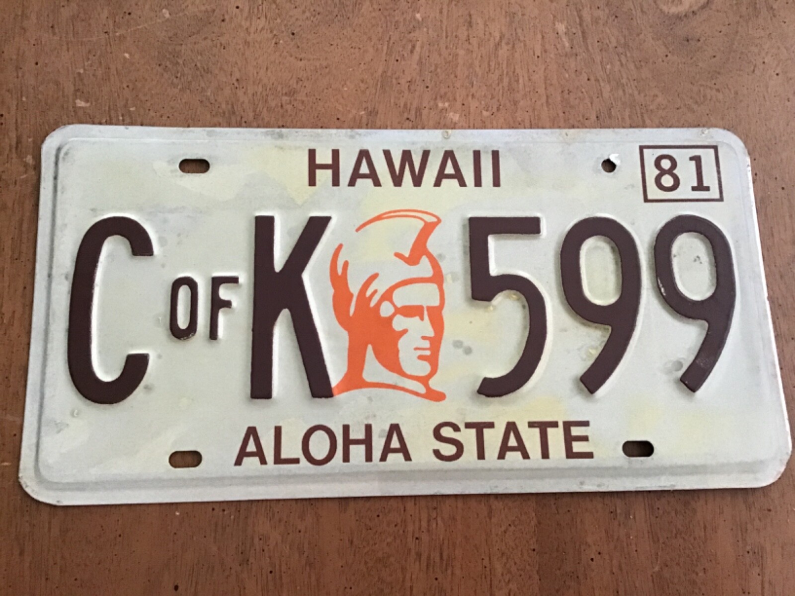 1981 Hawaii License Plate Tag County of Kauai Kaua’i Kaui C Of K 599 eBay