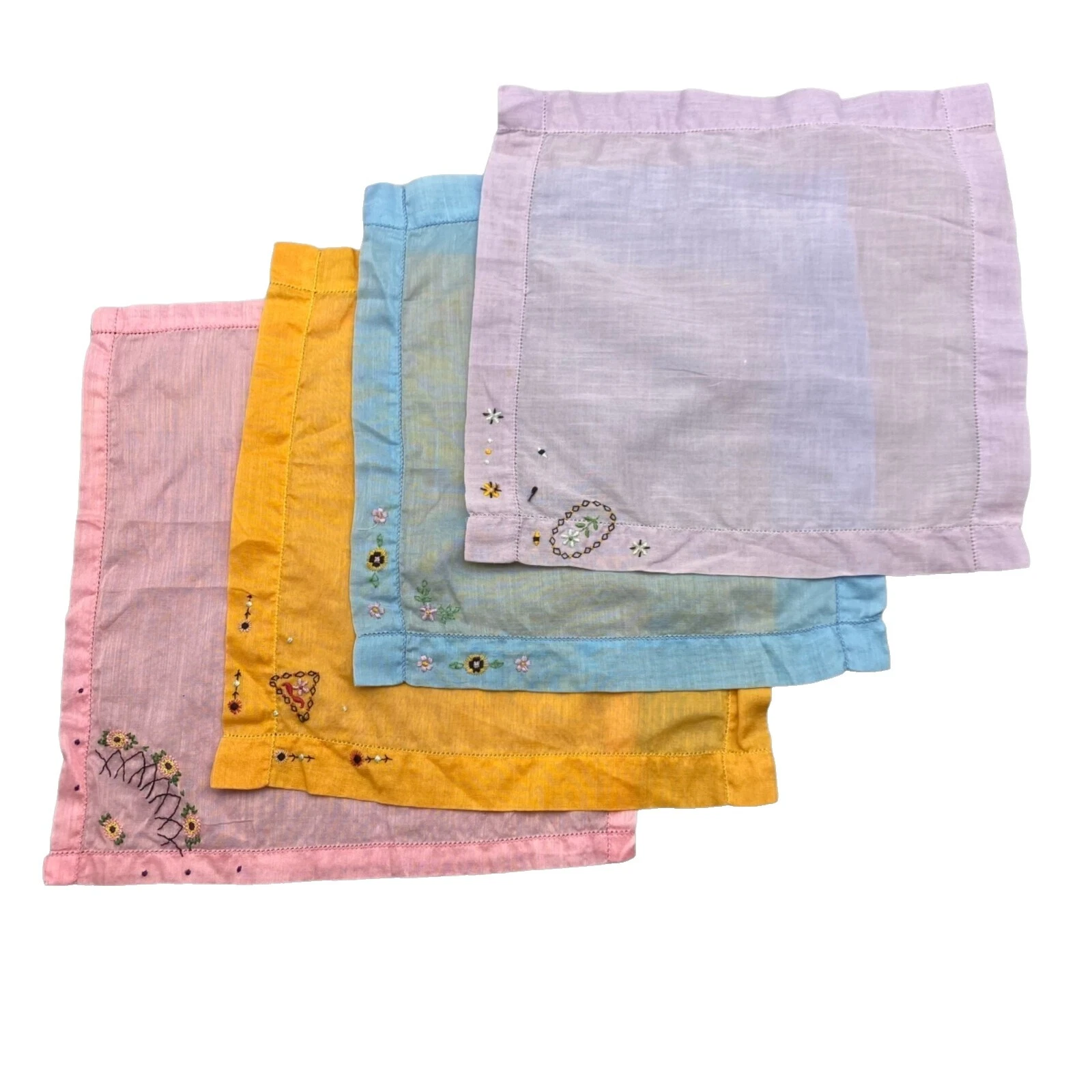 Embroidered Solid Vintage Plain & Solid Handkerchiefs