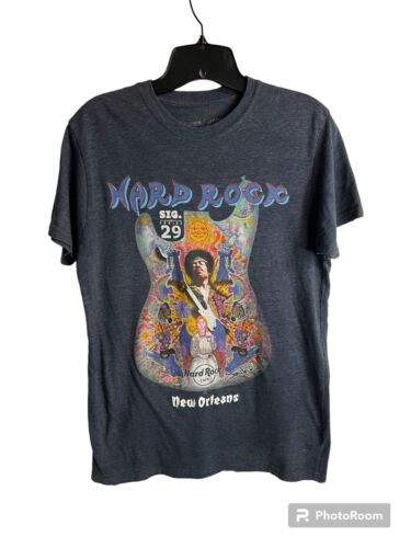 Jimi Hendrix Hard Rock Cafe Size Small T Shirt New Orleans Guitar Short Sleeve - Picture 1 of 7