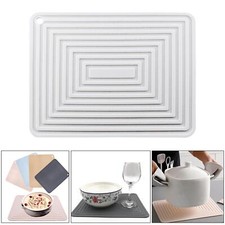 Silicone Drain Pad Dish Drying Mat Dish & Utensil Draining Board Sink Cover