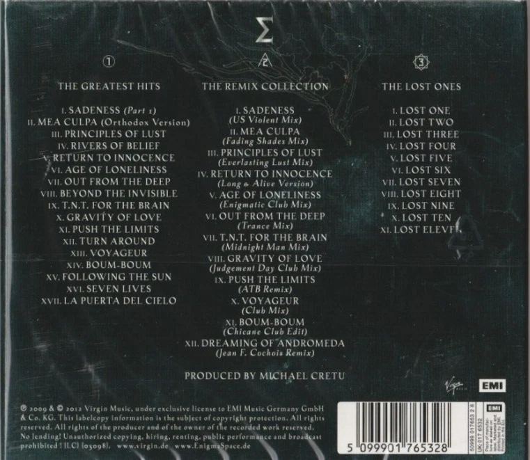 Enigma - 3 CDs - Best Of  Enigma - Digipak - 2012 - NEUWARE! - Bild 2 von 2