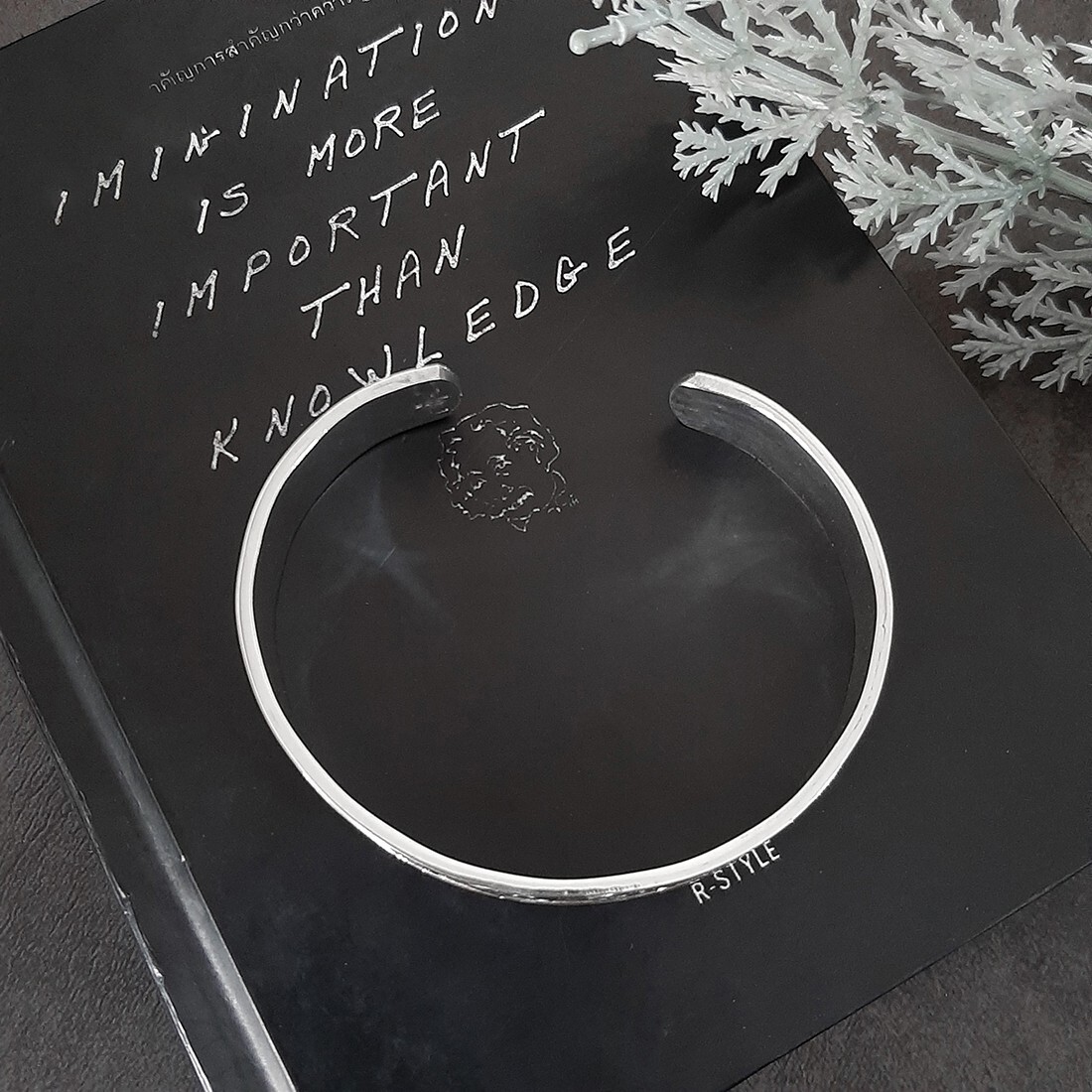 Solid 925 Sterling Silver Vintage Tree of Life Cuff Bangle