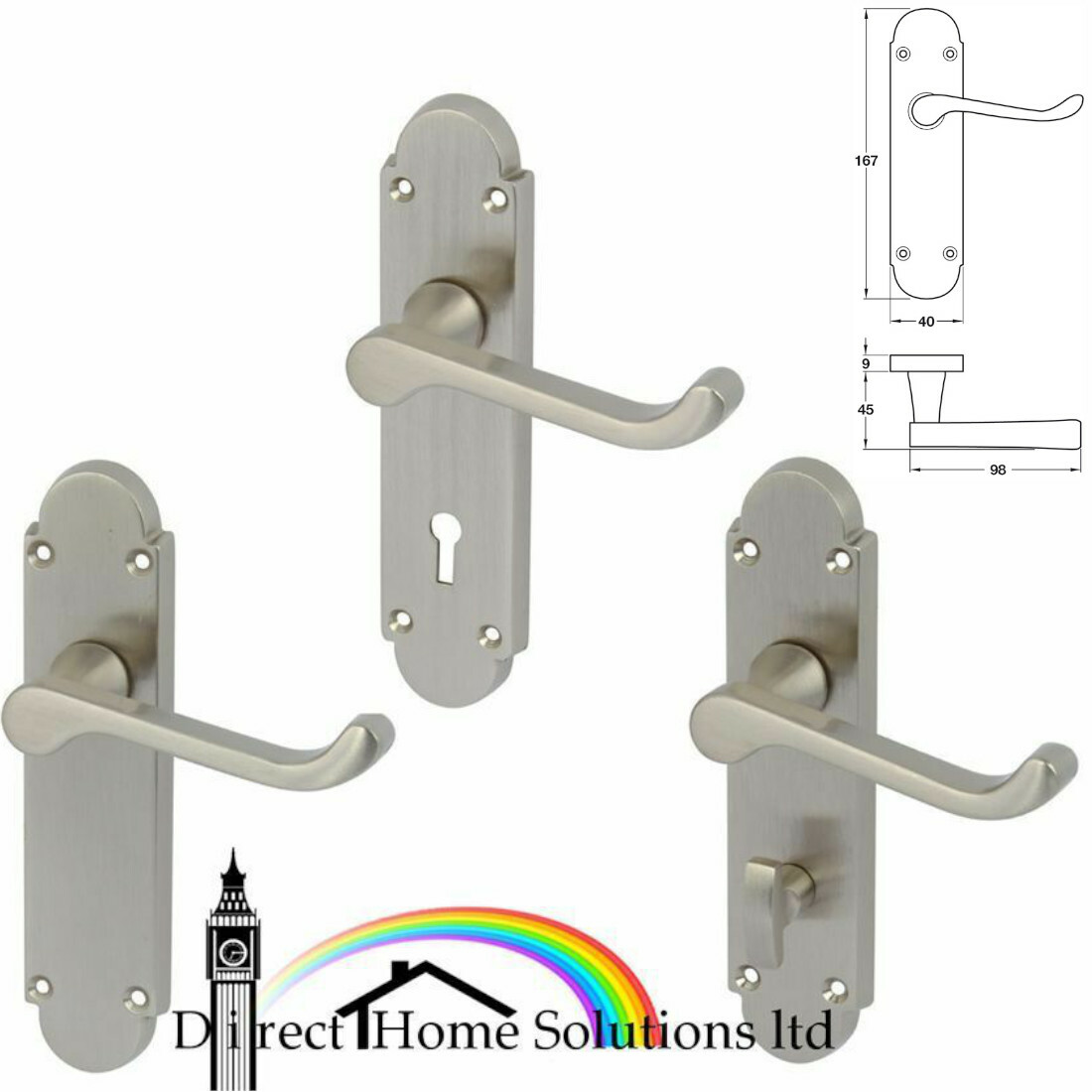Door handles hafele Hafele Pull Handle With pin hole, satin stainless steel HomeDecorHardware com