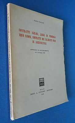 LANDWIRTSCHAFTSVERTRÄGE VERLÄNGERUNG FAIR FESTE LOHNGEBÜHR - STUFEN 1960 GIUFFRÈ