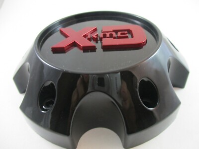 XD KMC 6 LUG RED BLACK CUSTOM WHEEL CENTER CAP* #1275S34 (FOR 1 CAP)