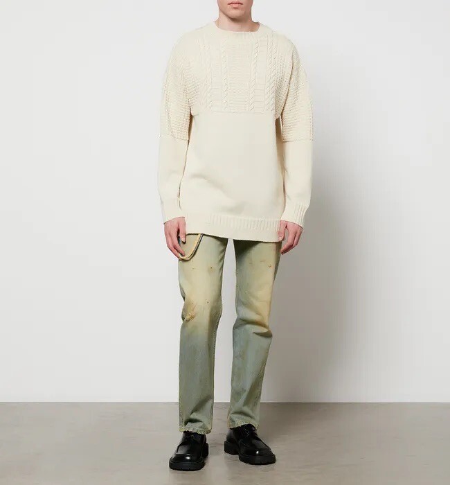 NWT $1150 Maison Martin Margiela Off White Fisherman Knit