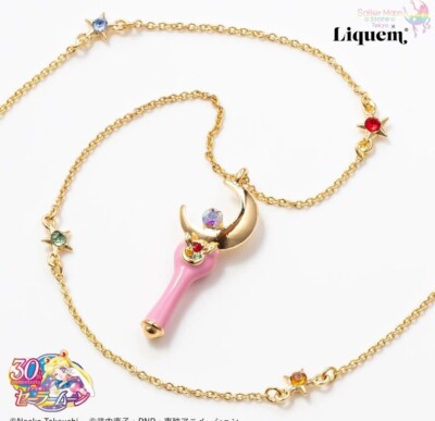 Sailor Moon store x Liquem / Moon Stick Necklace JAPAN  limited pink