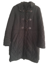La Redoute Anne Weyburn Black Quilted Duffel Style Coat With Hood Size 16