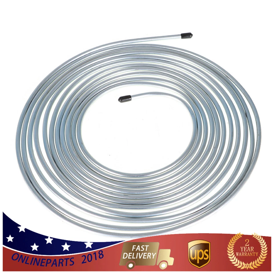 Manguera de línea de freno OD recubierta de zinc resistente al óxido de 25 pies 1/4" Foto 4 de 4