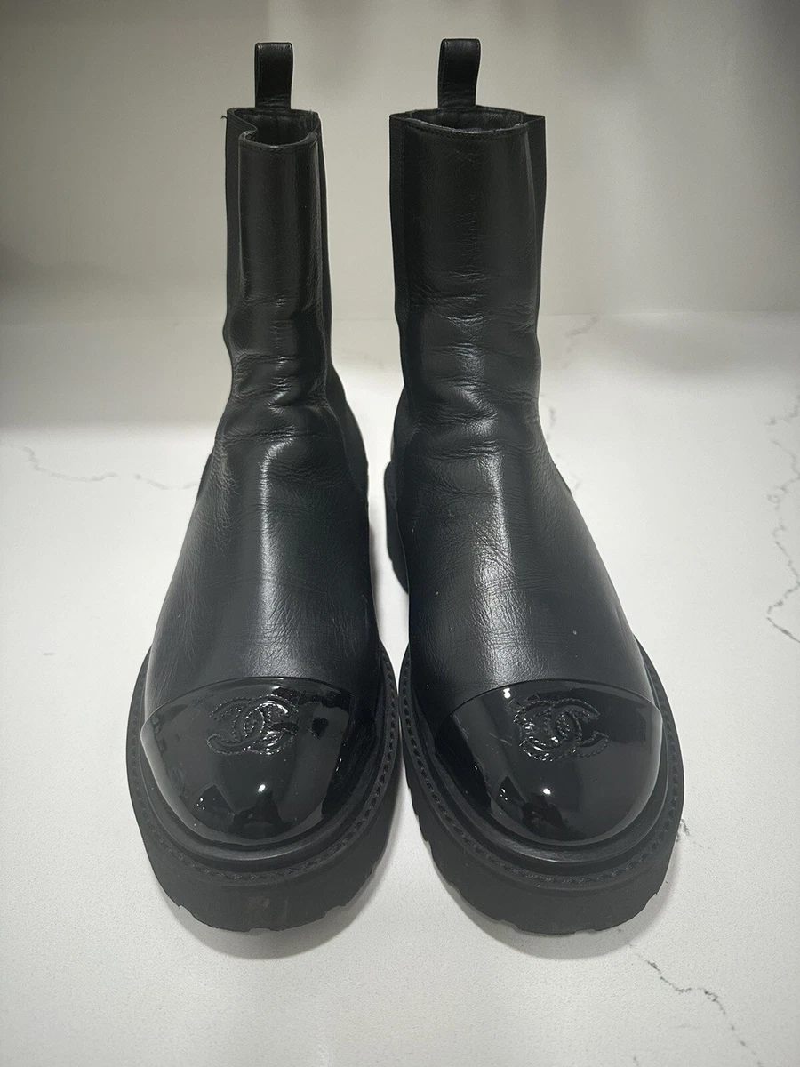 Patent toe cap boots clearance