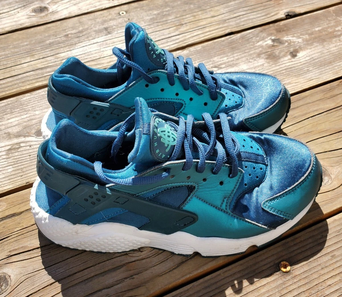 Huarache Run SE Metallic Dark Sea Turquoise Shoes 859429-901 Womens 7.5 | eBay