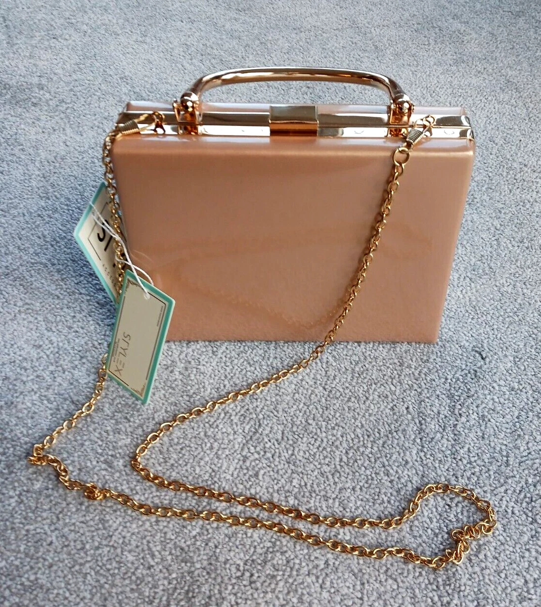 Rose gold top occasion bag