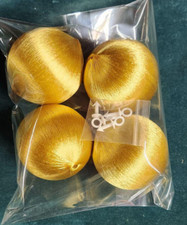 Satin Gold Ornament Balls 3" hard core styrofoam center