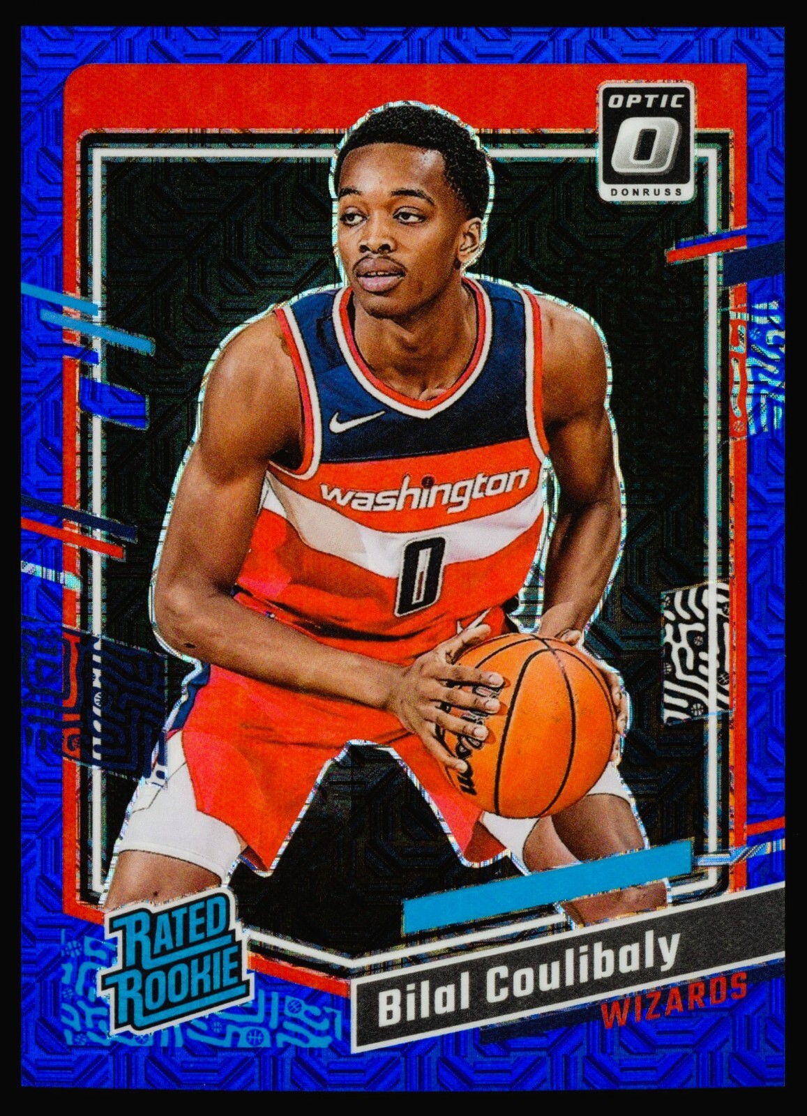 2023-24 Donruss Optic Bilal Coulibaly 06/24 RC Rated Rookie Blue Mojo Choice