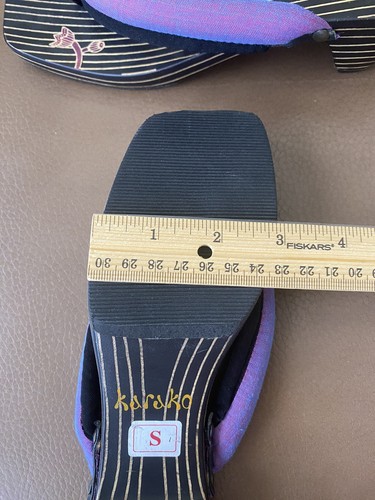 Wood Thong Sandals Shoes ~ Size S ~ Purple ~ From Japan - Picture 8 of 8