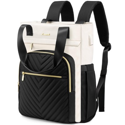 Laptop Backpack for Women 15.6 Inch Work Business Laptop Bag Wide Top Open Te...