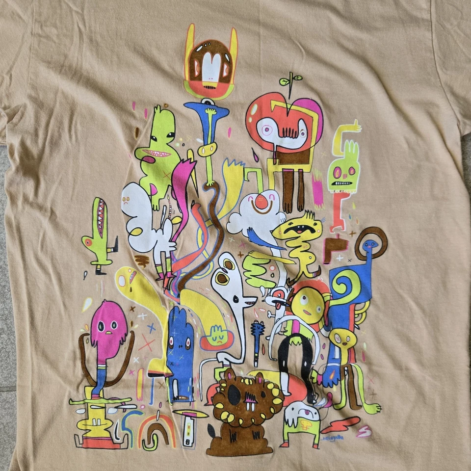 Camiseta Jon Burgerman Beaver Circus Espectacular Sin Hilos 1ª Edición Para Hombres Grande Foto 2 de 4