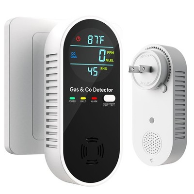 4 in 1 Gas & Carbon Monoxide Detector with Temperature and Humidity Display