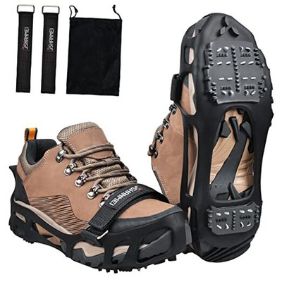 Ice Cleats Crampons Anti Slip Shoe Spikes for X-Large(10-13 men/11.5-14 women)