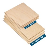 3MM 1/4" x 12" x 24"  12" x 12" Baltic Birch Plywood - B/BB Grade 6pk Ready f