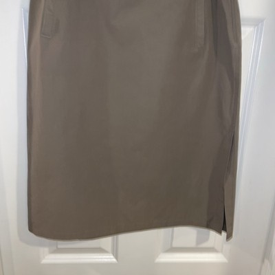 Skirt MaxMara Pencil Chocolate Brown Side Slit Hem Size 8 Front Pockets High End