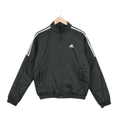 Adidas Bomberjacke Herren Größe S grün isoliert gesteppt durchgehender Reißverschluss