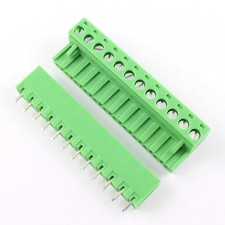 5 Sets 12Pin 12 Pole Straight PlugIn Screw Terminal Block Connector 5.08mm