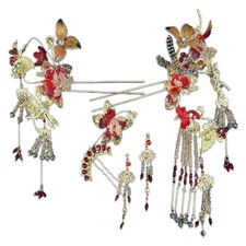 Chinese Dynasty Hair Chopstick Hair Pin Comb and Hair Pin Set