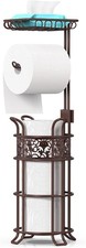 Toilet Paper Holder Stand for Bathroom Holds 3 Big Rolls of Jumbo Mega Paper