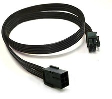 6 Pin PCIe Extension Cable PCIe Power Supply Black Cable 32 inches 2 Pack 