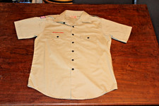 Boy Scouts of America BSA Men's Shirt Tan Large Plain No Patches