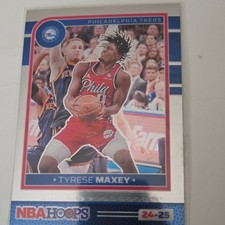 Panini 2024-25 NBA Hoops Tyrese Maxey #84 Philadelphia 76ers Basketball Card