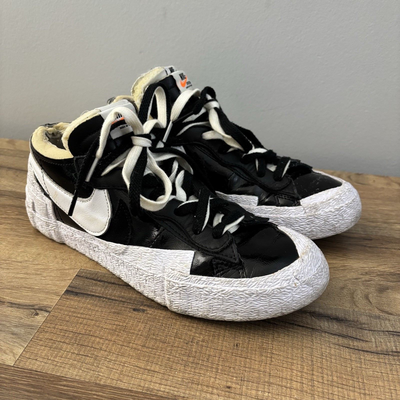 SACAI X NIKE Nike Blazer Low x Sacai Nero Lucido 2022 Uomo 7 5
