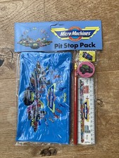 Micro Machines, Galoob, Sealed Stationery Set, Pit Stop, 1989, Complete, Sealed