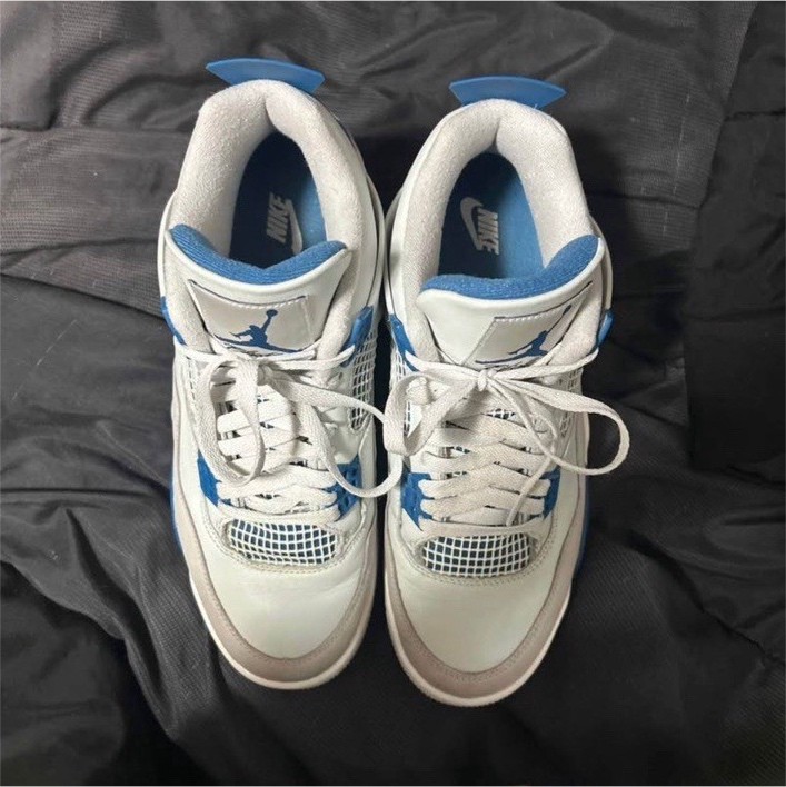 Jordan Air Jordan 4 Men's Mid Top Lace-Up Colorblock Basketball Sneakers