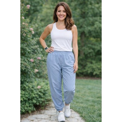 Outdoor Voices NWOT Powder Blue Ultra High Waist Swoosh Jogger Track Pants