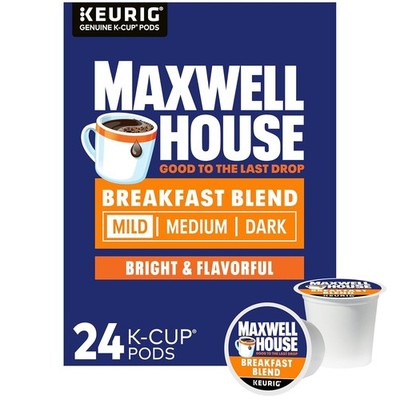 Maxwell House Breakfast Blend Light Roast K-Cup  Coffee Pods, 24 ct. Box