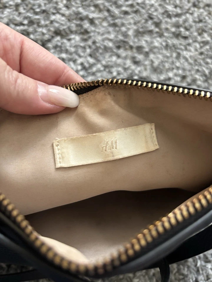 H&M Black Faux Leather Crossbody Bag Small - Image 3 of 4