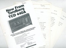 1977 Tandberg TCD 440A Cassette Deck Press Release Dealer Brochure CES Audio