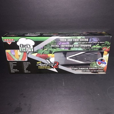 Chef's Envy Master Cut 2 Slicer Double-Sided Mandolin Julienne Dice Shred Chop