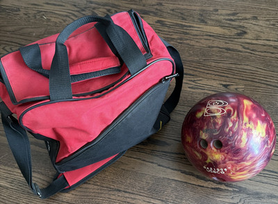 Brunswick T Zone 14lb-12oz Bowling Ball DRILLED Hot Lava Red