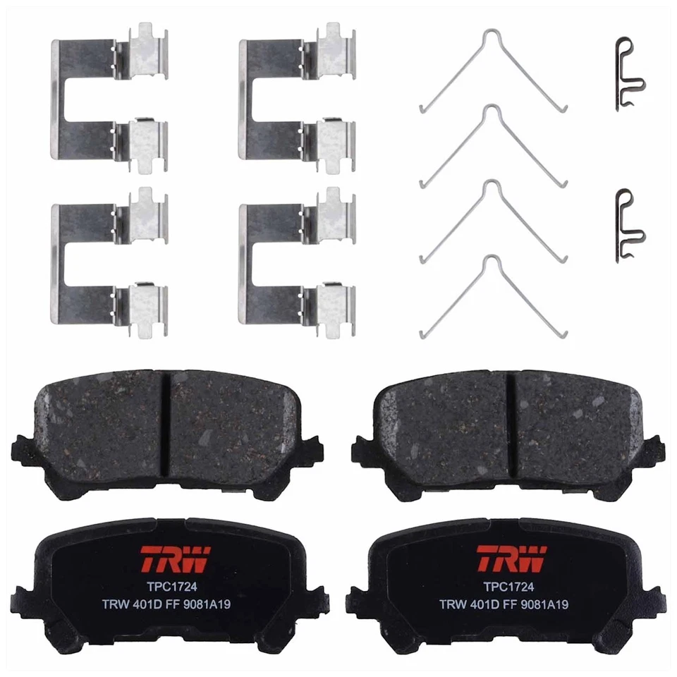 KIT-062224-122 TRW Juego de 2 ruedas traseras de disco y pastillas de freno para Acura MDX 14-16 Foto 3 de 4