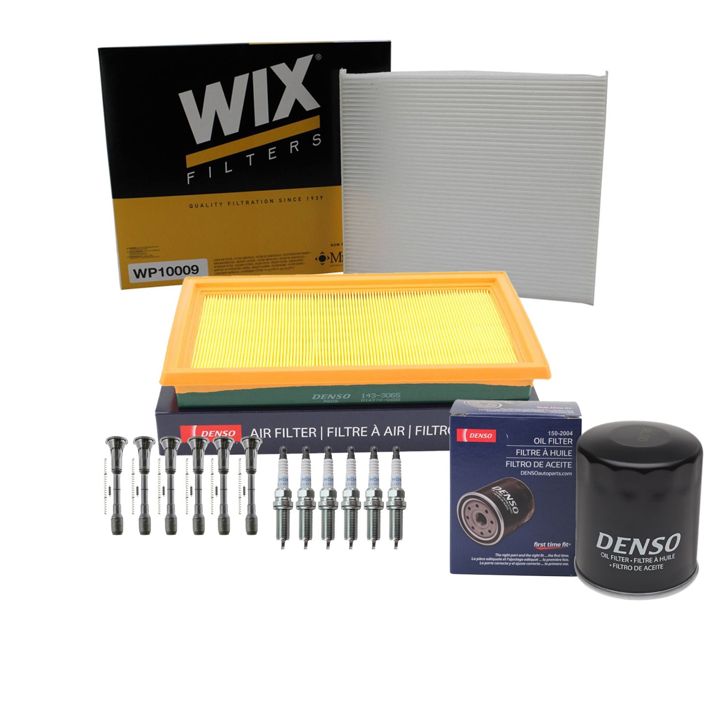 Denso Tune Up Kit NGK 6 Spark Plugs  Boots Kit for Pathfinder QX60 3.5 V6 2015