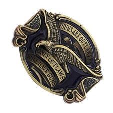 Metal Western Cowboy Belt Buckle 3D Eagle Oval Belt Buckle