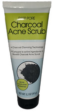 Deep Pore CHARCOAL ACNE SCRUB 3.2oz Salicylic Acid Blemishes Acne-NEW