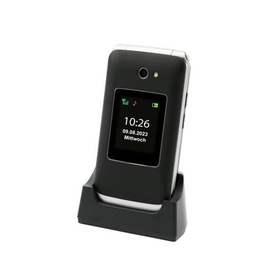 Vitus 4G Klappbare Senioren Mobiltelefon mit Großtasten schwarz