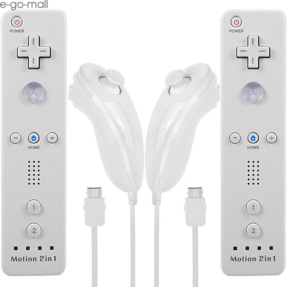 Built in Motion Plus Remote Controller&Nunchuck For Nintendo Wii/Wii U Console - Image 4 of 4
